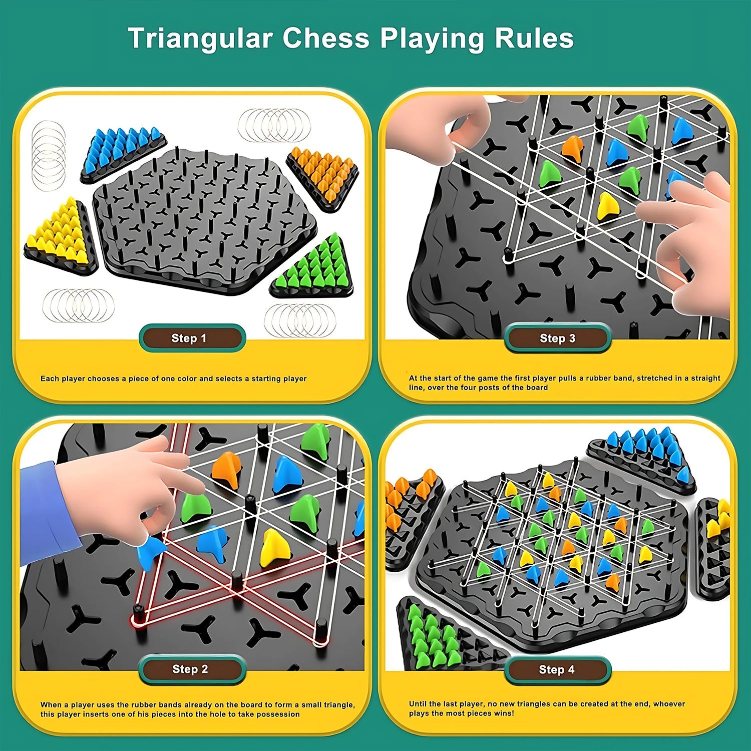 Strategic Triangle Color Matching Puzzle Board Game for Kids & Family Strategic Triangle Color Matching Puzzle Board Game for Kids & Family